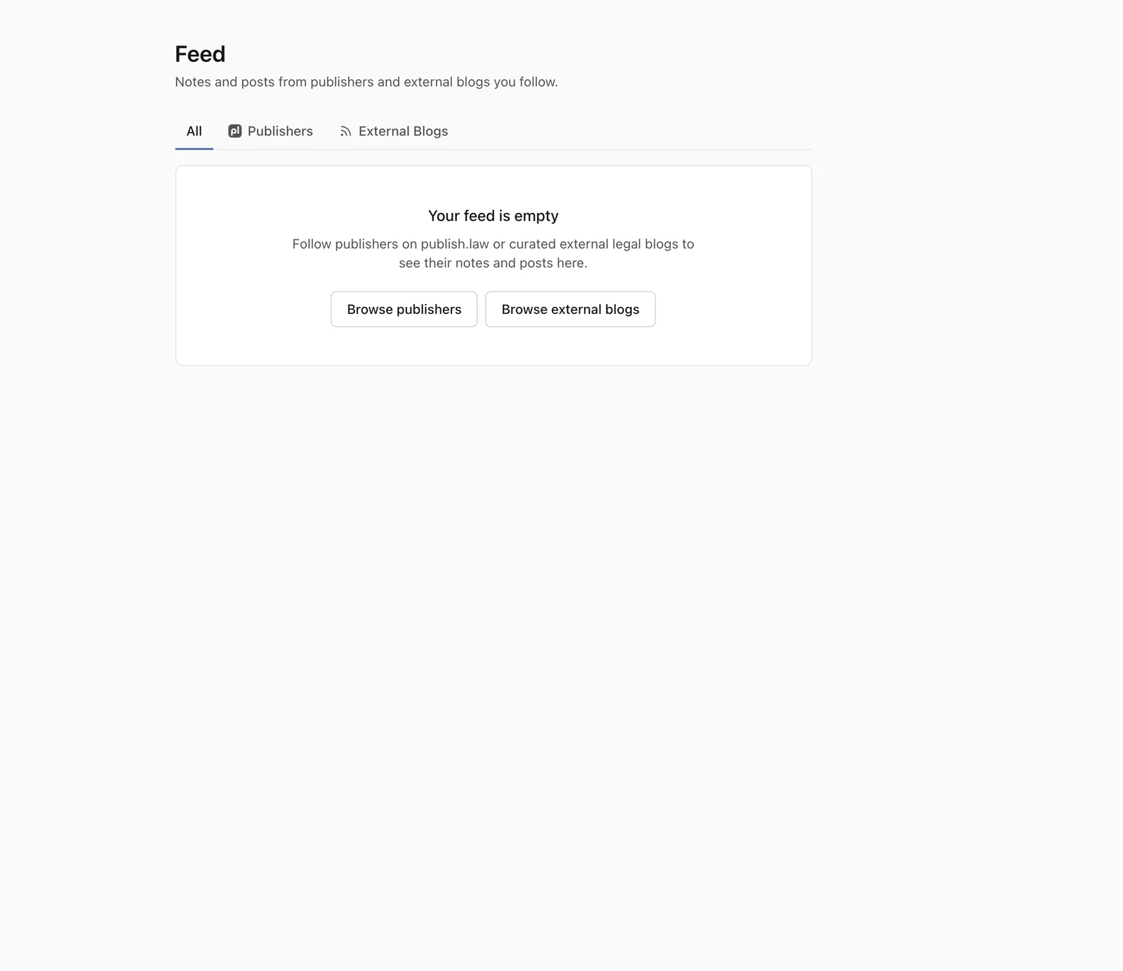 The Feed page